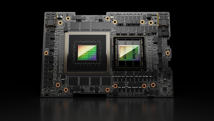 Äußerlich unverändert: Der GH200-Super-Chip kommt mit deutlich mehr und schnellerem HBM3e-Speicher. (Bild: Nvidia)